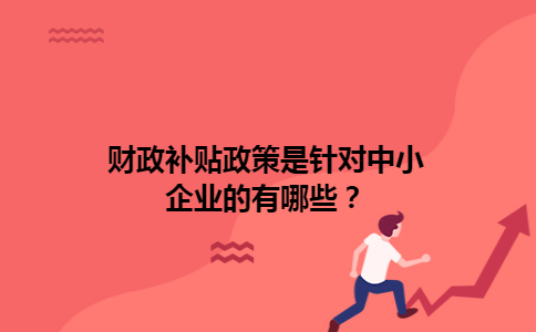 财政补贴政策是针对中小企业的有哪些？